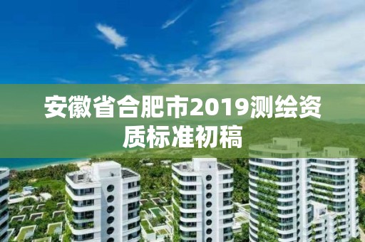 安徽省合肥市2019測(cè)繪資質(zhì)標(biāo)準(zhǔn)初稿