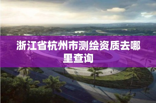 浙江省杭州市測繪資質(zhì)去哪里查詢