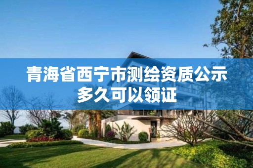 青海省西寧市測繪資質公示多久可以領證