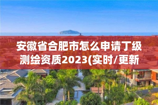 安徽省合肥市怎么申請丁級測繪資質2023(實時/更新中)