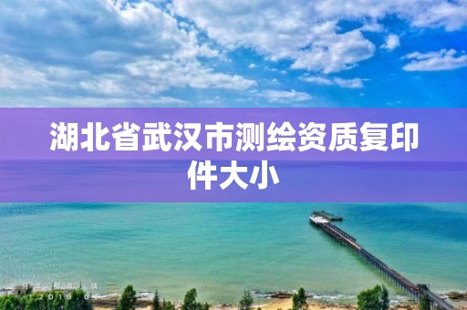 湖北省武漢市測繪資質復印件大小