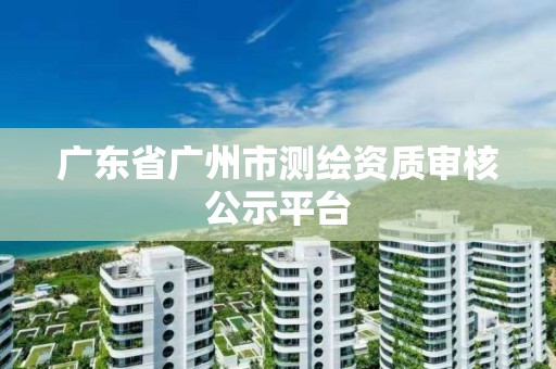 廣東省廣州市測繪資質審核公示平臺