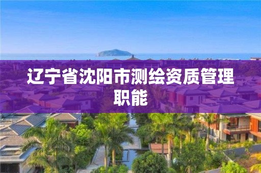 遼寧省沈陽市測繪資質管理職能