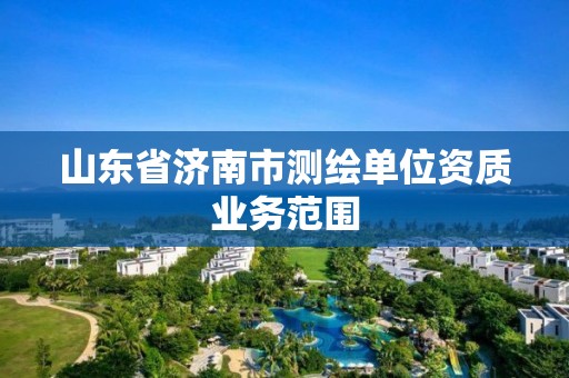 山東省濟南市測繪單位資質業務范圍