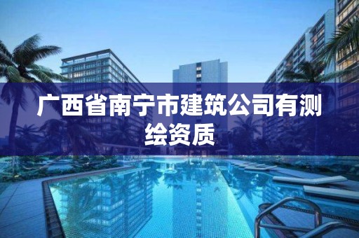 廣西省南寧市建筑公司有測繪資質