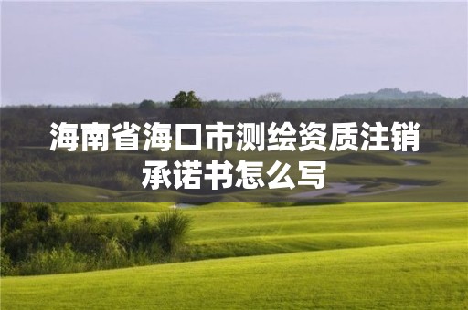 海南省海口市測(cè)繪資質(zhì)注銷(xiāo)承諾書(shū)怎么寫(xiě)