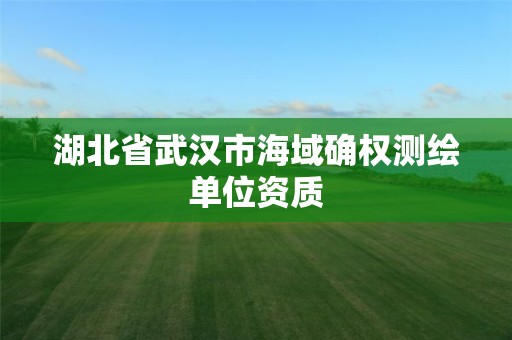 湖北省武漢市海域確權測繪單位資質