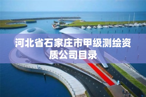 河北省石家莊市甲級測繪資質公司目錄