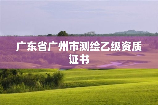 廣東省廣州市測繪乙級資質證書