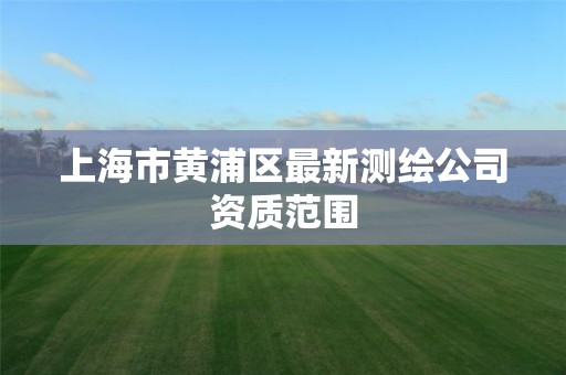 上海市黃浦區最新測繪公司資質范圍