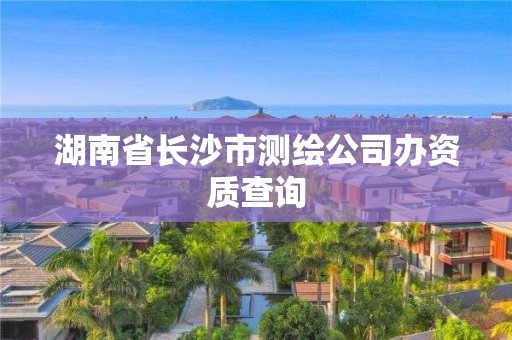 湖南省長沙市測繪公司辦資質(zhì)查詢