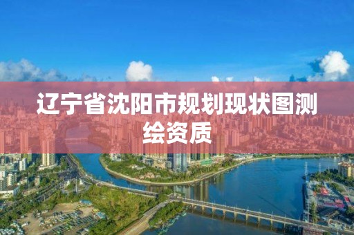 遼寧省沈陽市規劃現狀圖測繪資質