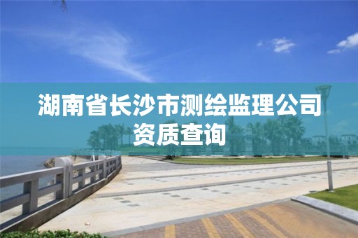 湖南省長沙市測繪監(jiān)理公司資質(zhì)查詢