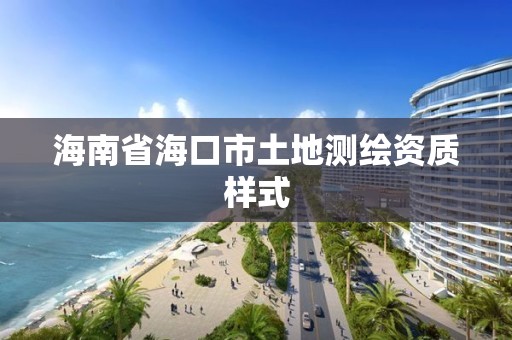 海南省海口市土地測繪資質樣式