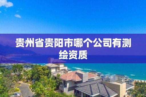 貴州省貴陽市哪個公司有測繪資質(zhì)