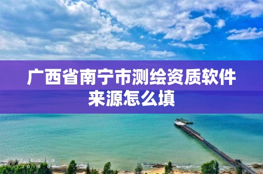 廣西省南寧市測繪資質(zhì)軟件來源怎么填