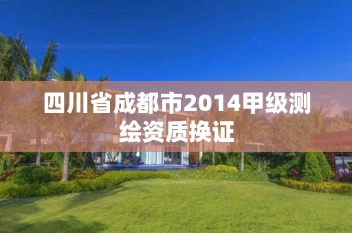 四川省成都市2014甲級(jí)測(cè)繪資質(zhì)換證