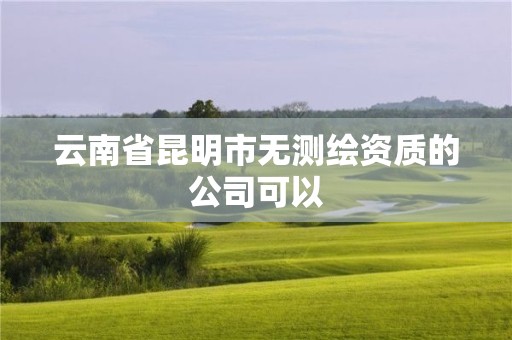 云南省昆明市無測繪資質(zhì)的公司可以