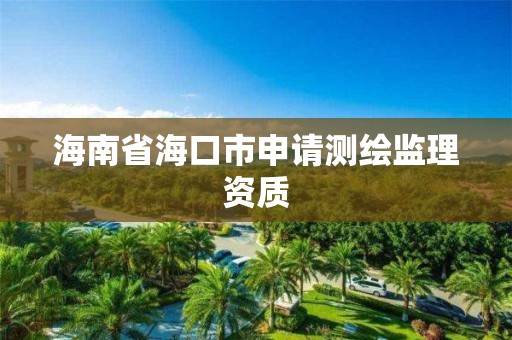 海南省海口市申請測繪監理資質