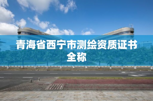 青海省西寧市測繪資質證書全稱
