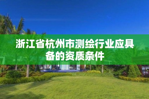 浙江省杭州市測繪行業(yè)應(yīng)具備的資質(zhì)條件