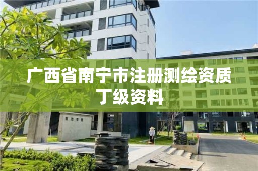 廣西省南寧市注冊測繪資質丁級資料