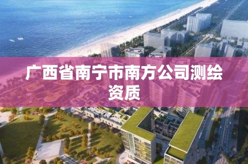 廣西省南寧市南方公司測繪資質