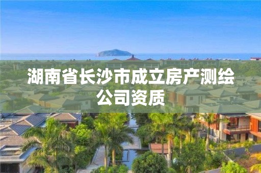 湖南省長沙市成立房產(chǎn)測繪公司資質(zhì)