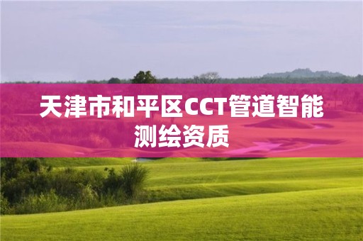 天津市和平區CCT管道智能測繪資質