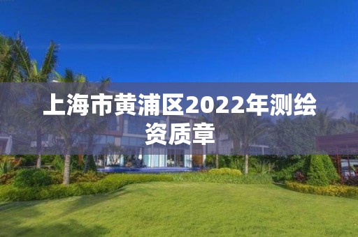 上海市黃浦區(qū)2022年測繪資質(zhì)章