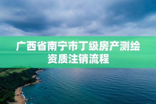 廣西省南寧市丁級(jí)房產(chǎn)測(cè)繪資質(zhì)注銷流程