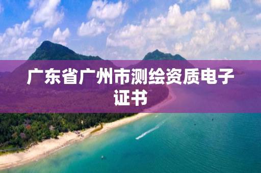 廣東省廣州市測繪資質(zhì)電子證書