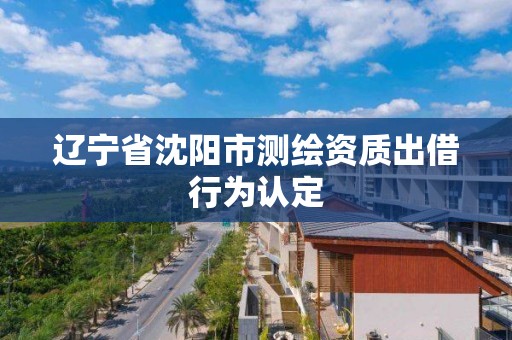 遼寧省沈陽市測繪資質出借行為認定