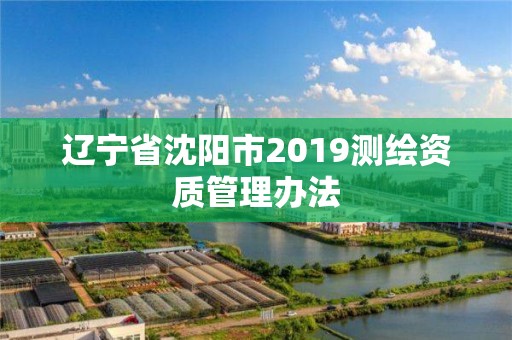 遼寧省沈陽市2019測繪資質(zhì)管理辦法