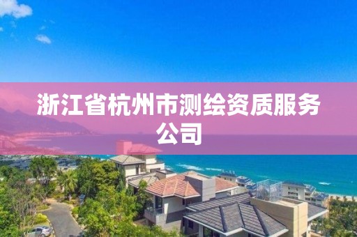 浙江省杭州市測繪資質服務公司