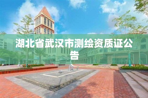 湖北省武漢市測繪資質證公告