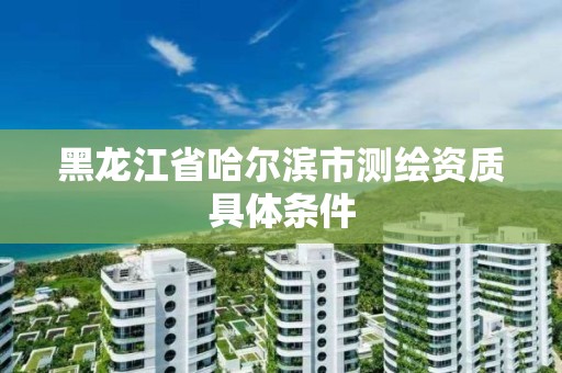 黑龍江省哈爾濱市測繪資質(zhì)具體條件