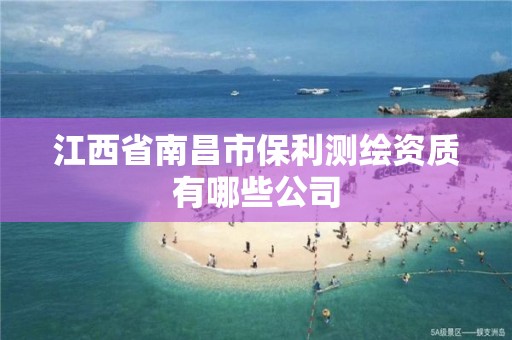 江西省南昌市保利測繪資質有哪些公司