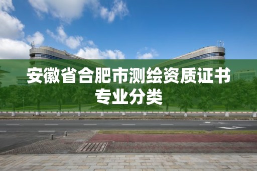 安徽省合肥市測繪資質證書專業(yè)分類