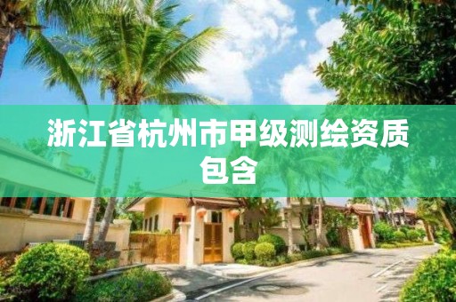 浙江省杭州市甲級測繪資質包含