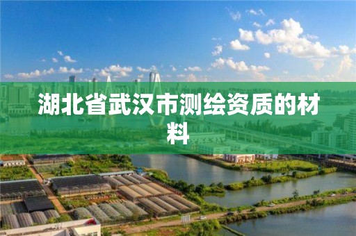 湖北省武漢市測繪資質(zhì)的材料