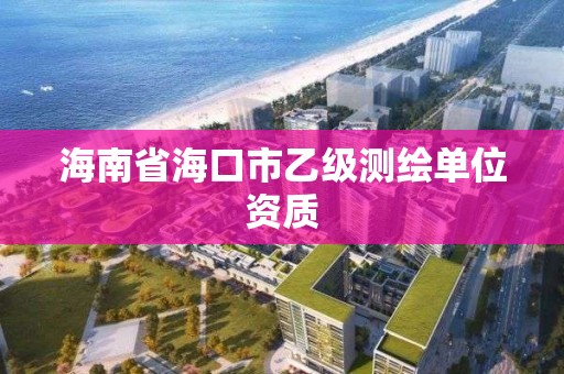 海南省海口市乙級測繪單位資質