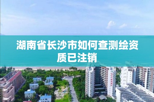 湖南省長沙市如何查測繪資質(zhì)已注銷