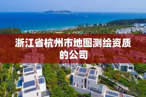 浙江省杭州市地圖測繪資質的公司