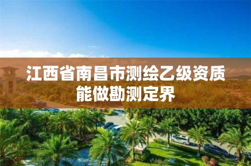 江西省南昌市測繪乙級資質(zhì)能做勘測定界