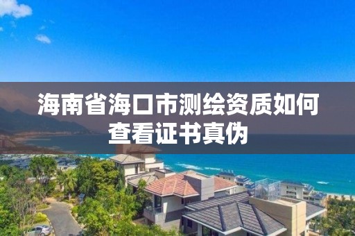 海南省?？谑袦y繪資質如何查看證書真偽