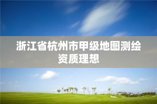 浙江省杭州市甲級地圖測繪資質理想