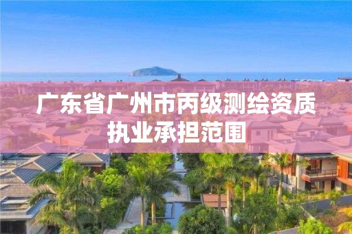 廣東省廣州市丙級(jí)測(cè)繪資質(zhì)執(zhí)業(yè)承擔(dān)范圍