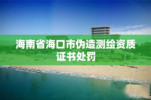 海南省海口市偽造測繪資質(zhì)證書處罰