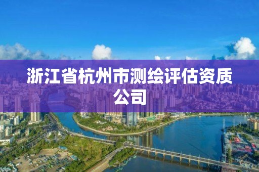 浙江省杭州市測繪評估資質公司